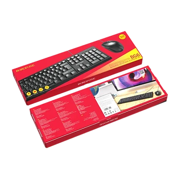 Набор клавиатура+мышь проводной Borofone BG6 черный (1/20)