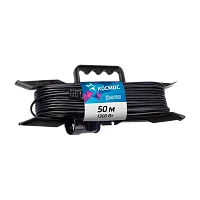 Удлинитель Космос 1р.С/З 16A 50.0м ПВС 2x1.5мм² на рамке (1/4)