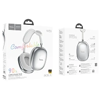 Наушники полноразмерные HOCO W55 bluetooth 5.4 с микр. серебряный (1/40)