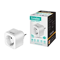 Розетка умная Camelion 1гн. 16A поликарбонат белый (1/10/100)
