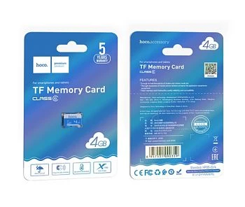 Карта памяти microSD HOCO 4GB Class6 40 МБ/сек