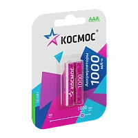 Аккумулятор бытовой Космос HR03 AAA BL2 NI-MH 1000mAh (2/24/288)