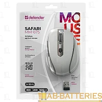 Мышь беспроводная Defender MM-675 Safari классическая USB бежевый (1/40)