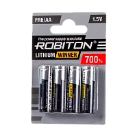 Батарейка Robiton WINNER FR6 AA BL4 Lithium 1.5V