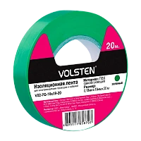 Изолента Volsten 19мм*20м ПВХ зеленый (1/10/200)