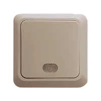 Выключатель Прогресс Fit 1-клав.10A Негорючий ABS пластик с индикатором бежевый (1/10/200)