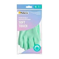 Перчатки Paterra M латексные с экстрактом алоэ 1 пара в упаковке мятный (1/24)