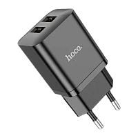 Сетевое З/У HOCO N25 2USB 2.1A черный (1/13/130)