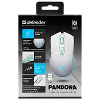 Мышь беспроводная Defender GM-502 Pandora игровая USB белый (1/60)