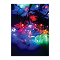 Гирлянда Космос "Новогодние игрушки" 30LED 4.4м микс нить 8 режимов прозрачн.насадки ассорти (1/50)