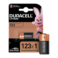 Батарейка Duracell CR123A BL1 Lithium 3V (1/10/50)