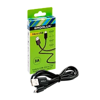 Кабель Ergolux ELX-CDC01-C02 USB (m)-microUSB (m) 1.2м 3.0A силикон черный в коробке (1/10/240)