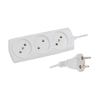 Удлинитель Старт S 3р.Б/З 6A 3.0м ШВВП 2x0.75мм² белый (1/20)