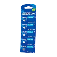 Батарейка Robiton STANDARD G1/LR621/LR60/364A/164 BL5 Alkaline 1.5V 0%Hg (5/100)