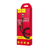 Кабель HOCO X26 USB (m)-Type-C (m) 1м 2.0A нейлон черный красный (1/30/300)