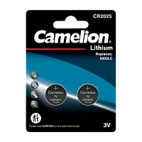 Батарейка Camelion CR2025 BL2 Lithium 3V (2/24/576)