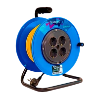 Удлинитель силовой Космос 4р.Б/З 16A 30.0м ПВС 2x1.5мм² IP20 на катушке (1)