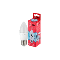 Лампа светодиодная ЭРА B35 E27 6W 4000К 220-240V свеча Eco (1/10/100)