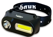 Фонарь налобный Облик 2082 2х3W от аккумулятора черный