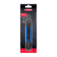 Нож строительный Smartbuy 18мм выдвижной обрезиненная рукоять синий