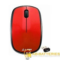 Мышь беспроводная L-PRO 313 классическая USB красный (1/40)