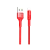 Кабель HOCO X26 USB (m)-Lightning (m) 1.0м 2.0A нейлон красный (1/30/300)