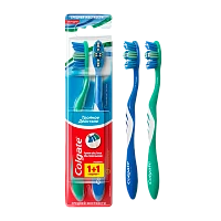 Зубная щетка COLGATE Тройное Действие средняя 2шт.(1+1) (1/72)