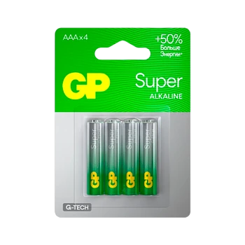Батарейка GP Super G-Tech LR03 AAA BL4 Alkaline 1.5V (4/40/160/320)