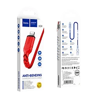Кабель HOCO X59 USB (m)-Lightning (m) 1м 2.4A нейлон красный (1/30/300)