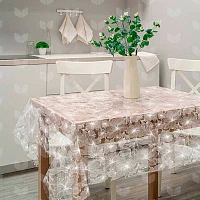Скатерть ПВХ "Гибискус" коллекция Ажур 110х132см (1/15)