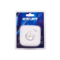 Светильник пушлайт Старт PL-1led-SR C1 1W датчик движения белый (1/30/120)