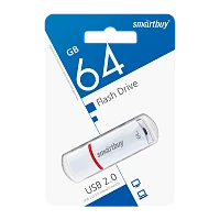 Флеш-накопитель Smartbuy Crown 64GB USB2.0 пластик белый