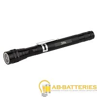 Фонарь универсальный ЭРА RB-602 Практик 0.6W 3LED от батареек телескопическая ручка черный (1/20)