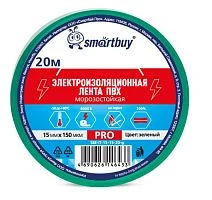 Изолента Smartbuy PRO 15мм*20м ПВХ морозостойкая зеленый