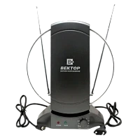 ТВ-Антенна комнатная Вектор AR-031 активная с питанием с усилителем DVB-T/T2 (1/10)