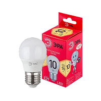 Лампа светодиодная ЭРА P45 E27 10W 2700К 220-240V шар Eco (1/10/100)