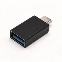 Переходник Atcom USB3.0 (f)-Type-C (m) пластик OTG черный (1/500)