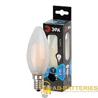 Лампа светодиодная филамент ЭРА B35 E14 7W 4000К 170-265V груша матовая