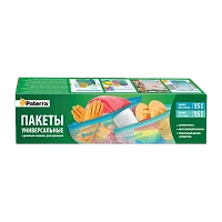 Пакеты универсальные, с двойным замком, 30 шт. в уп, 27х34см, 29.5х40см, "Геометрия", PATERRA (1/12)