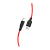 Кабель HOCO X21 Plus USB (m)-Lightning (m) 1.0м 2.4A силикон черный красный (1/28/168)