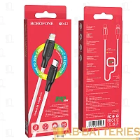 Кабель Borofone BX42 Lightning (m)-Type-C (m) 1м 3.0A силикон белый (1/360)