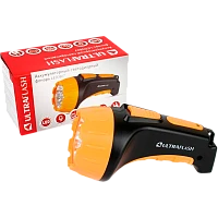 Фонарь туристический Ultraflash LED3807 0.9W 7LED от аккумулятора IP22 черный желтый (1/5/60)