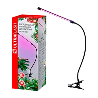 Светильник настольный Ultraflash UF-780 ФИТО 8W 230V прищепка черный (1/20)