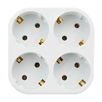 Разветвитель Toker 4Т4 4р.С/З белый (1/50)