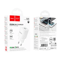 Сетевое З/У HOCO C149A 1USB+1Type-C 3.0A 30W PD,QC белый (1/30/180)