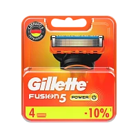 Сменные кассеты Gillette "FUSION POWER" 5 лезвий 4шт. (цена за 1 шт) (4/40)