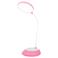 Светильник настольный Ultraflash UF-744 6W на основании сенс. 3 ур.ярк.+3цв. розовый (1/60)