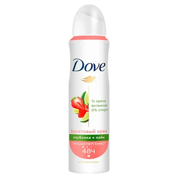 Дезодорант женский Dove Клубника и Лайм спрей 150мл (1/6)