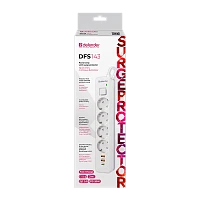 Сетевой фильтр Defender DFS 143 4р.С/З 16A 3.0м 2USB+Type-C 380 Дж белый (1/25)