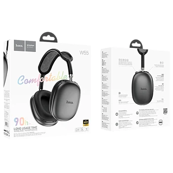 Наушники полноразмерные HOCO W55 bluetooth 5.4 с микр. серый (1/40)
